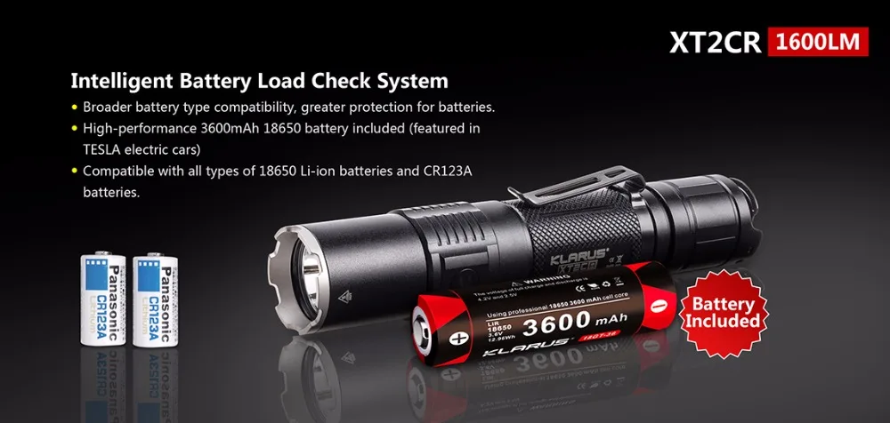 KLARUS XT2CR CREE XHP35 HD E4 светодиодный фонарик 1600 люмен компактный супер-яркий двойной переключатель перезаряжаемый тактический фонарь