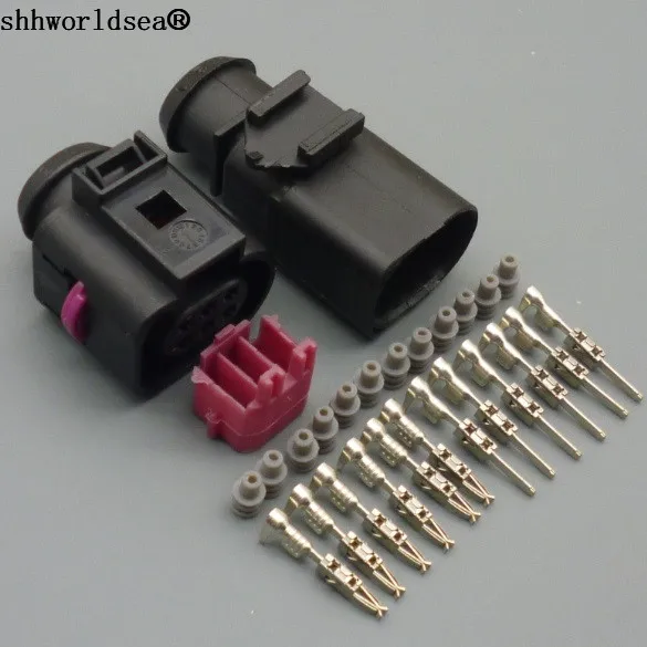 

Shhwolrdsea 1/2/5/10/100set 6 Pin female male 3B0973813 1J0973713 1.5mm Auto Temp sensor plug waterproof connector car