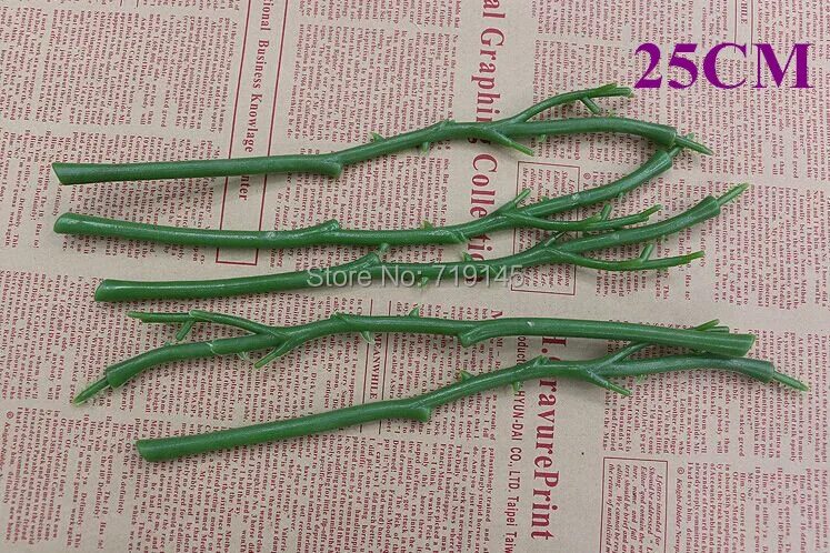 

25cm/9.8' artificial decorative fake rose flower stems forks DIY handmade ronde flower home decoration