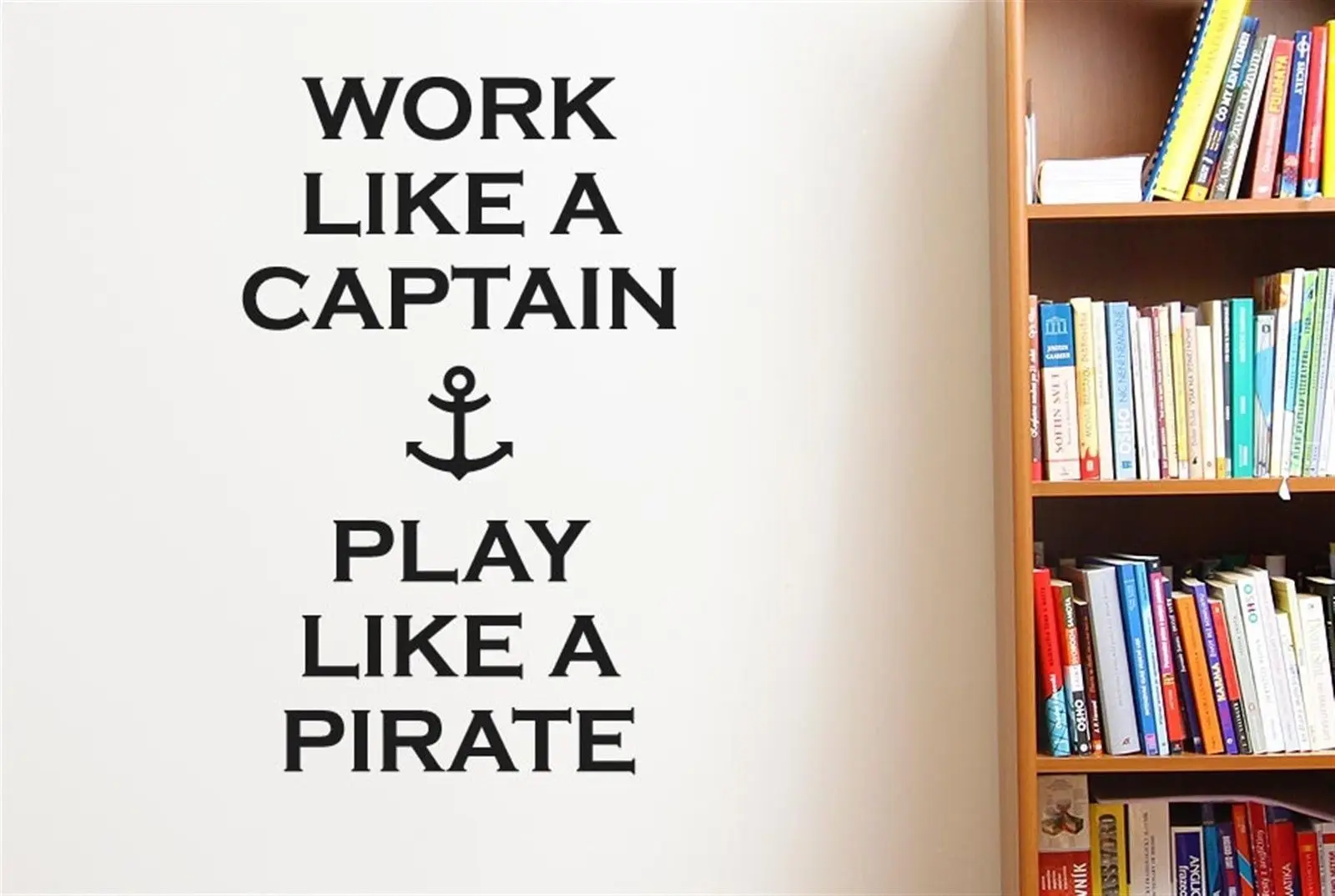 Работать как капитан играть Пират Котировки стены стикеры наклейки|pirate wall sticker|wall - Фото №1