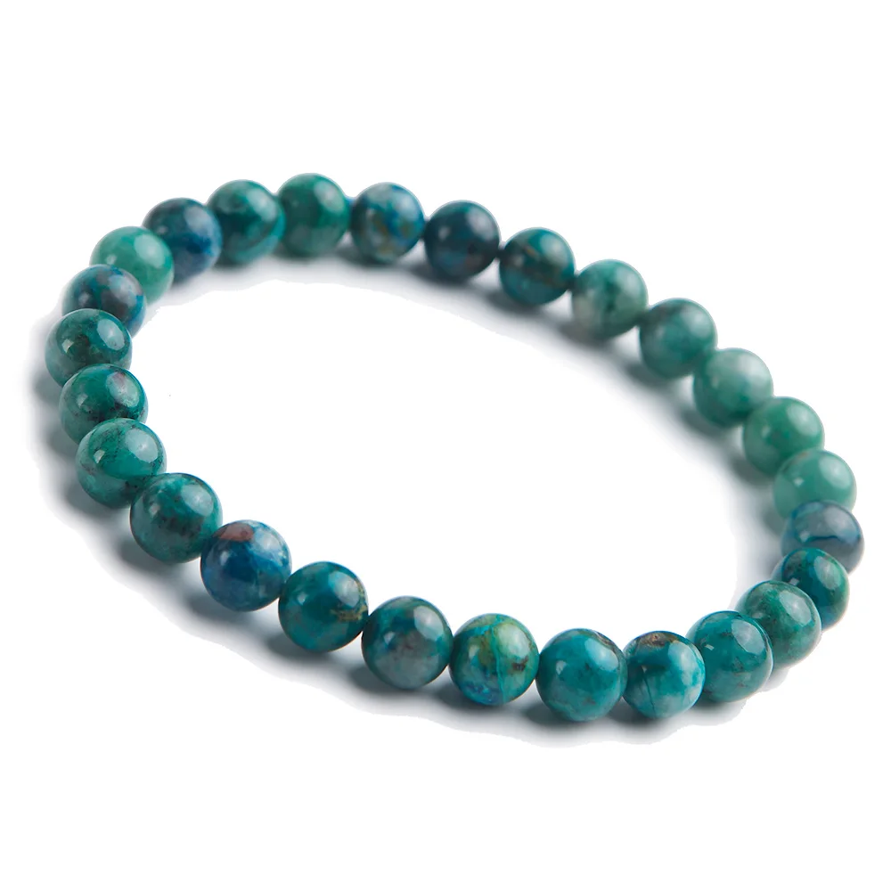 

7mm Natural Green Malachite Chrysocolla Bracelet For Women Men Healing Gift Crystal Gemstone Round Beads Strands Jewelry AAAAA