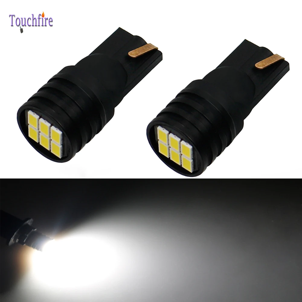 100 шт. Автомобильные светодиодные лампы T10 W5W 6SMD 194 168 Canbus 12 В|Сигнальная лампа| |
