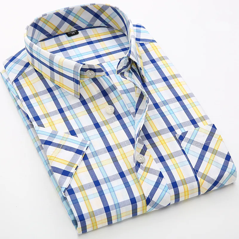 Мужские Рубашки С Коротким Рукавом В мужская Повседневная Рубашка Лето 2016