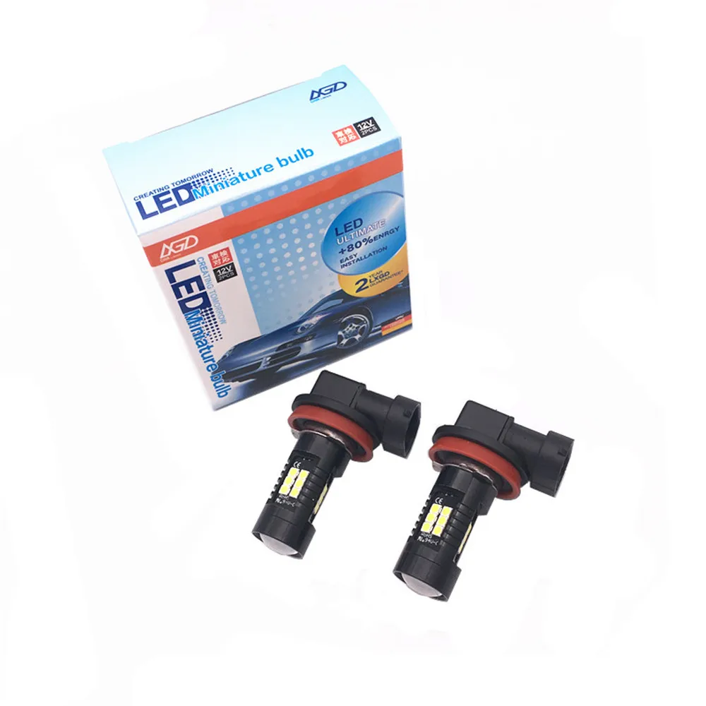 2X H8 светодиодные противотуманные фары 1200LM 6000K 12V 24V для Nissan LIVINA 2007 2008 2009 2010 Skoda Superb