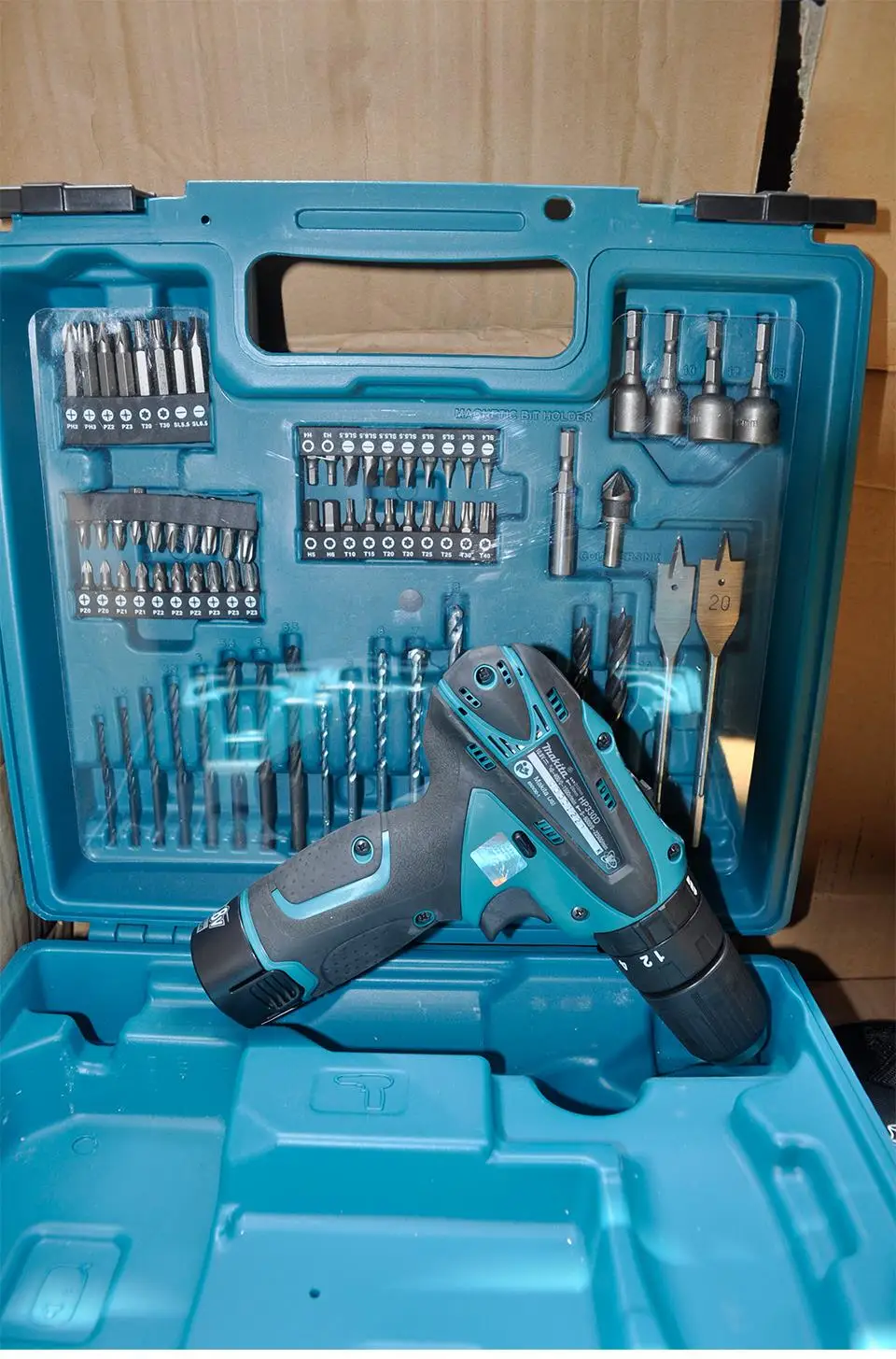Япония Makita HP330DWE зарядки Ударная дрель литиевая батарея ручная дрель электрическая отвертка 6000-22500ipm 400-1500 об/мин 24/12N. М
