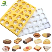 geometry cookie cutter geometric biscuit cookie mold cuts out up to 24 pieces at once square fondant chocolate mould bakeware