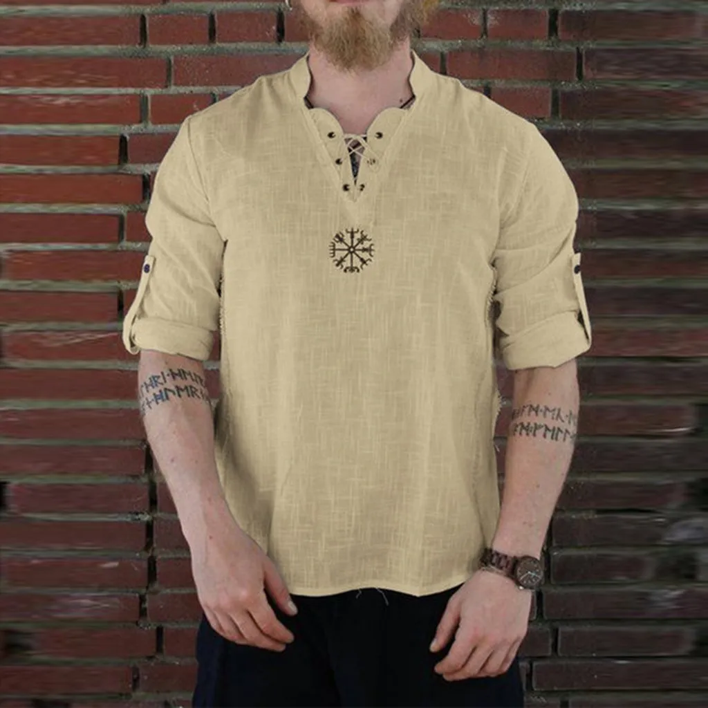 men's T shirts Men's Summer streetwear New Style Fashionable Personality Cotton linen Pure Longsleeved Top funny t shirts|Мужские