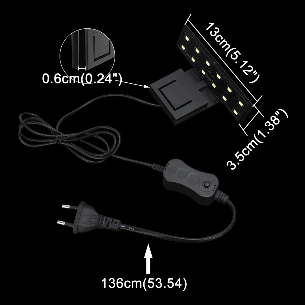 Senzeal Aquarium Light Super bright Aquarium Led Lighting M3/X3/X5/X7/X9 Clip-on Slim Fish LED Lamp 220V/110V Fish Tank LED Lamp