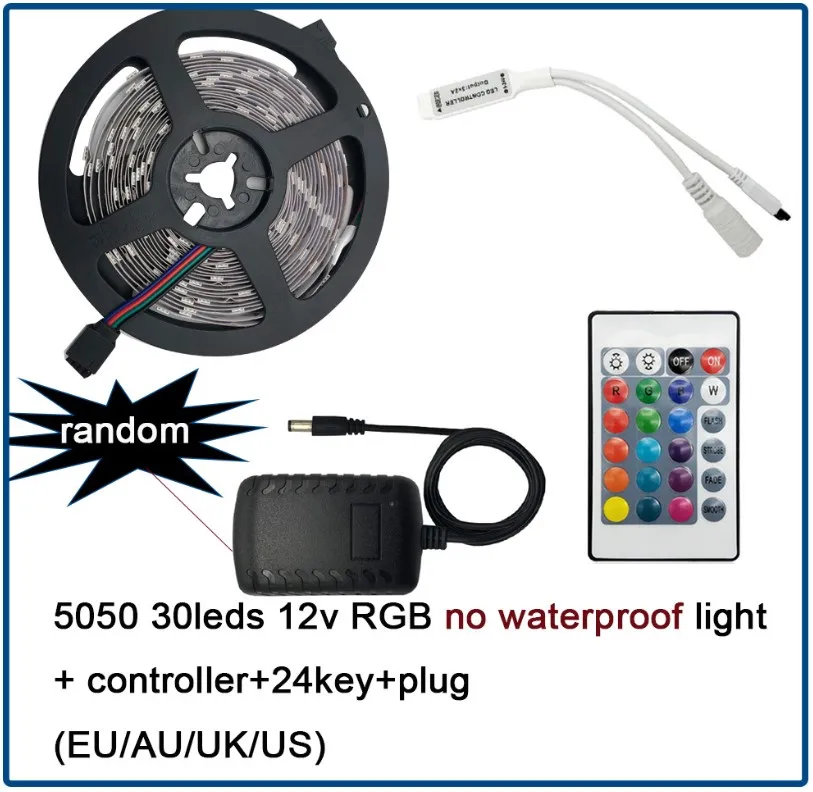 5050 IR 24key Wifi контроллер RGB Светодиодная лента светильник SMD 2835 60 Светодиодный s 50505 м Водонепроницаемая RGB лента DC 12 В Светодиодная лента s светильник Гибкая полоса лампа - Испускаемый цвет: 5050 IR 24key