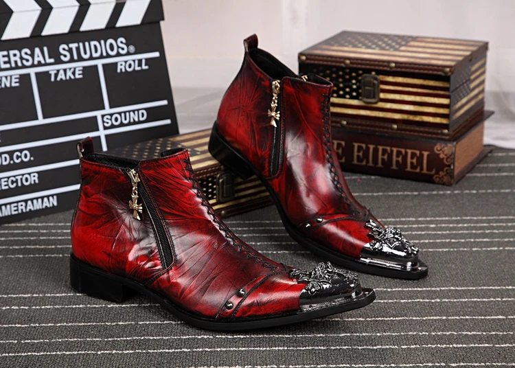 Лидер продаж 2016 года обувь из натуральной воловьей кожи с острым носком на молнии