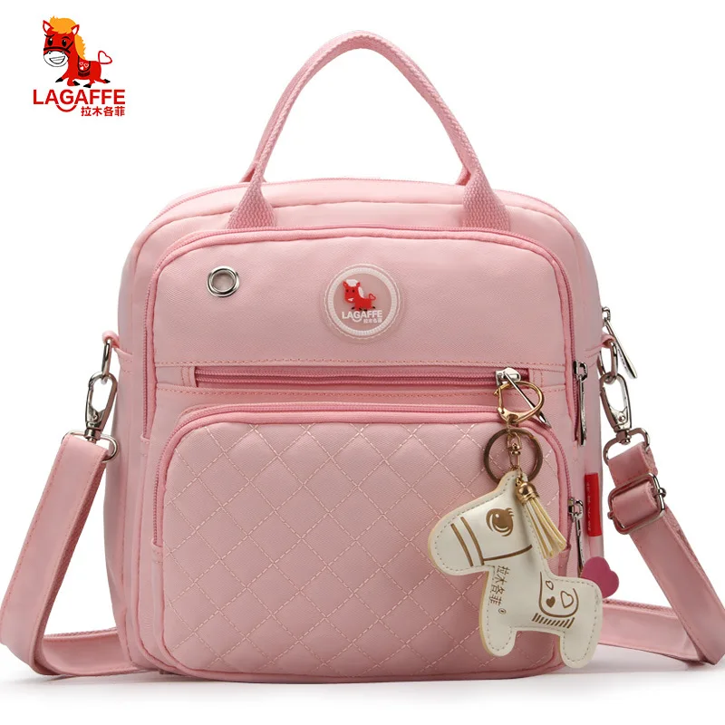 LIGHT PINK Сумка для подгузников для мам, водонепроницаемая нейлоновая сумка для детских подгузников, женская сумка для путешествий, сумка для кормящих мам, сумка для беременных, сумка Bolsa Maternidade, 9 цветов - Цвет: LIGHT PINK