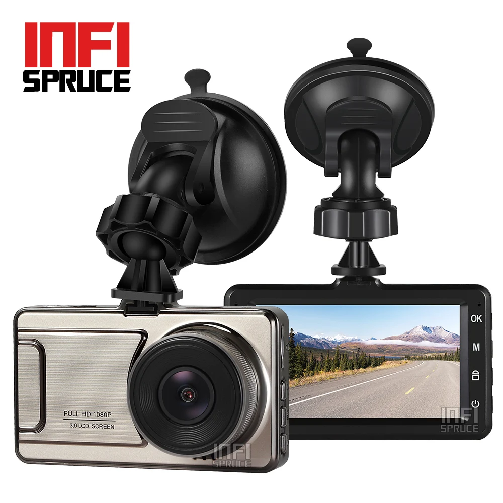 3 дюймовый Видеорегистраторы для автомобилей 1080 P FHD 170 градусов Широкий формат