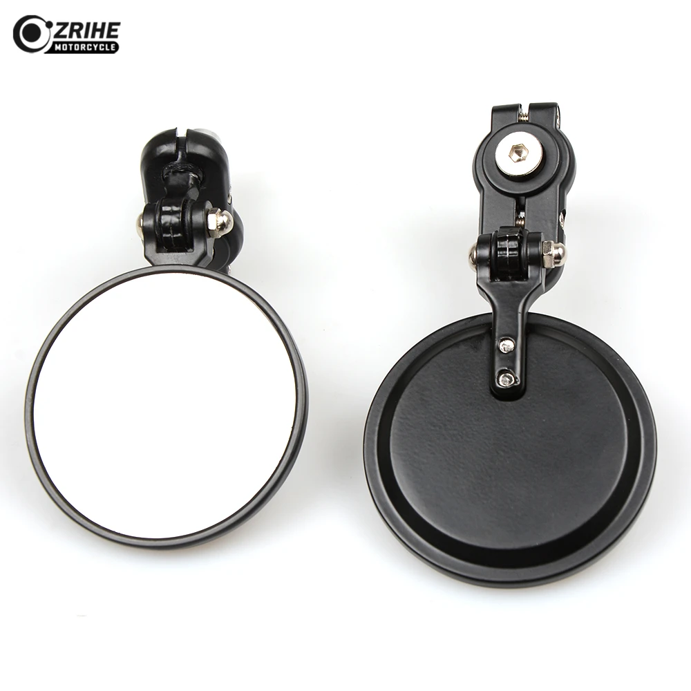 Мотоцикл зеркало заднего вида Ручка Бар Конец боковые зеркала ATV скутеры черный