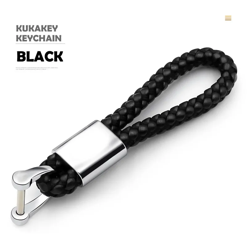 KUKAKEY ручной брелок для ключей автомобиля для Mercedes Benz W203 W210 W211 W124 W202 W204 AMG A, E, S, R, автоматическая ключевая цепь держателем в виде кольца - Название цвета: HK003-Black