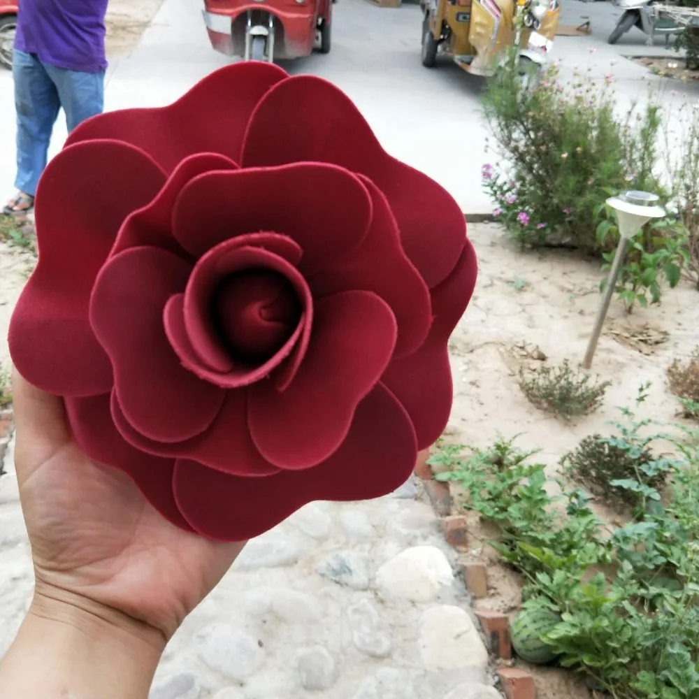 

20cm Available Foam Rose Flower Festive Display Window Flower For Wedding Xmas Decorations Free Shipping