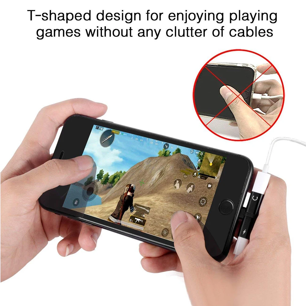 NYFundas двойной splitter адаптер для iPhone XS MAX XR 8 плюс 7 plus 6 X наушники AUX зарядное