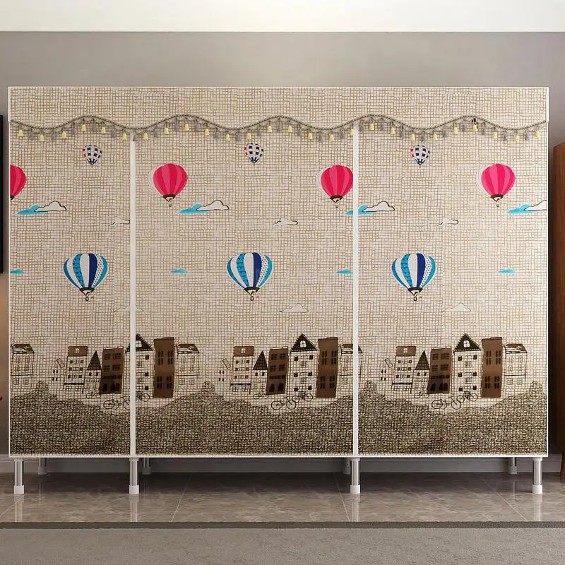 Тканевый шкаф стальная труба усиление двойная сборка простой экономической для