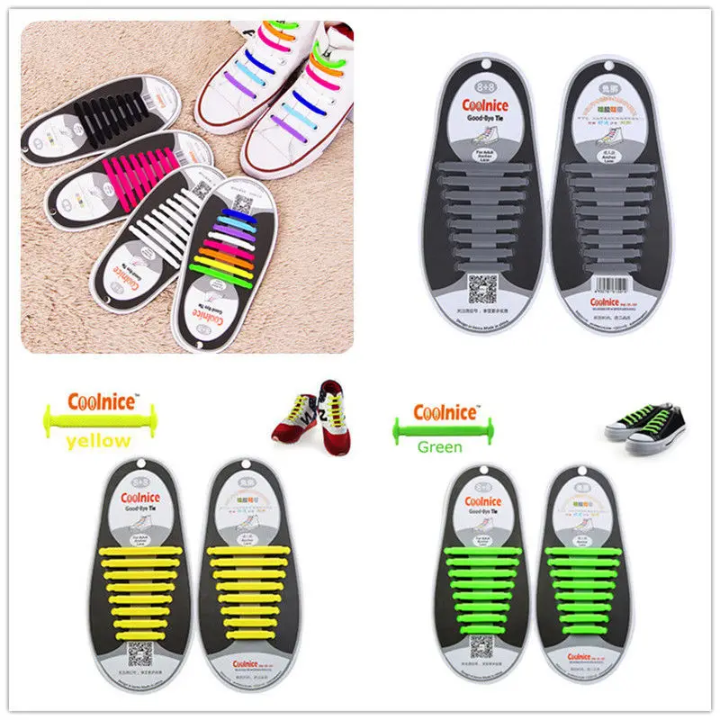 12 шт. силиконовые эластичные шнурки для обуви без завязывания|costume fashion|costume