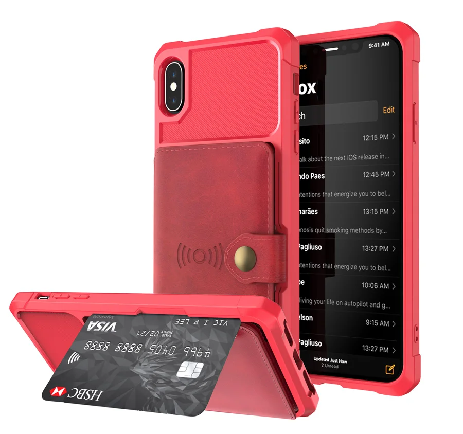 IQD для iphone X XS MAX XR кошелек чехол Роскошный автомобильный Магнитный pu кожаный чехол Защитная задняя карта для iphone 8 7 6 6s Plus чехол s