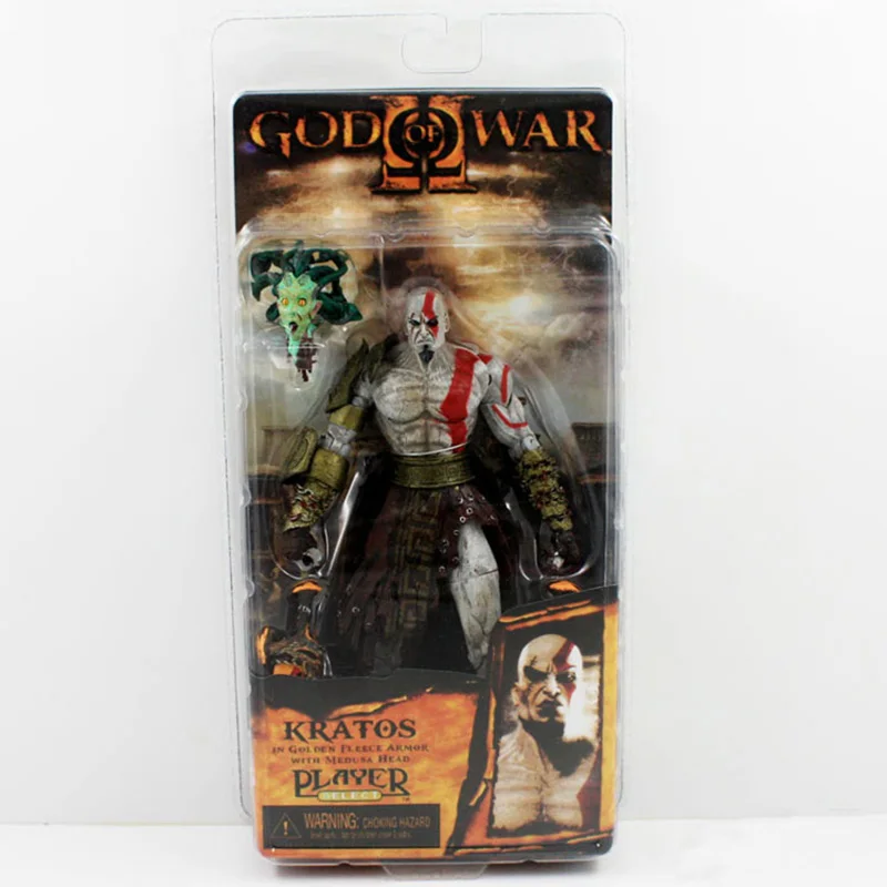 19 см NECA God War Kratos в золотой флисовой броне с головой Medusa PVC экшен фигурка модель