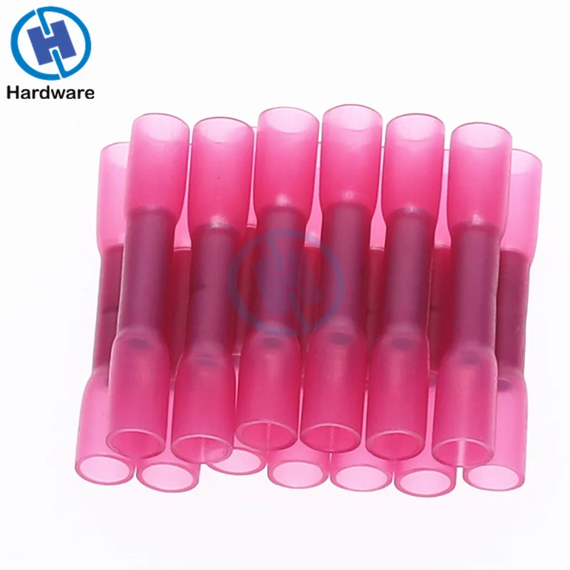 100Pcs Red 18-22 AWG Waterproof Heat Shrink Butt Connectors Electrical Wire Splice Cable Crimp Terminals BHT1.25 | Обустройство дома