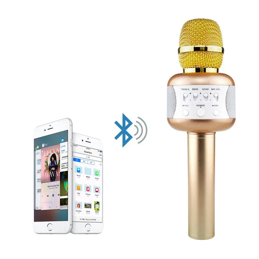 AAAE караоке микрофон беспроводной Bluetooth динамик портативный музыкальный плеер