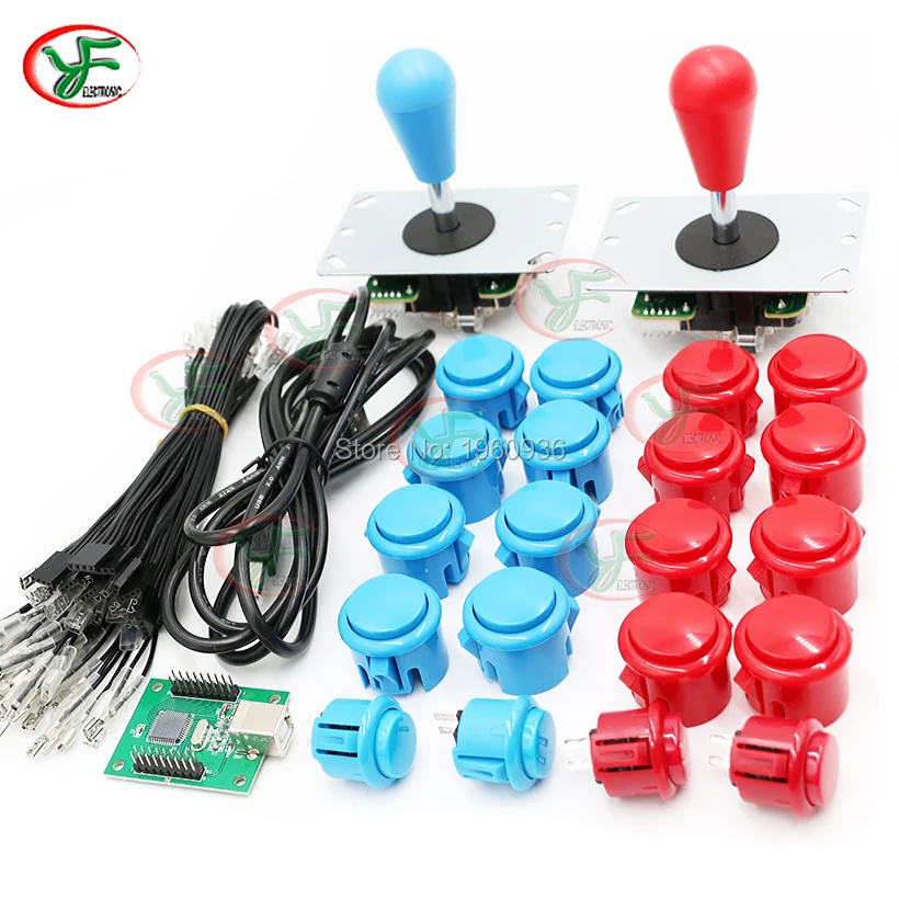 Аркада Zero Delay USB к ПК/Paspberry Pi/PS3 Joystik кодировщик DIY SANWA аркадный шкаф комплект|Игры с