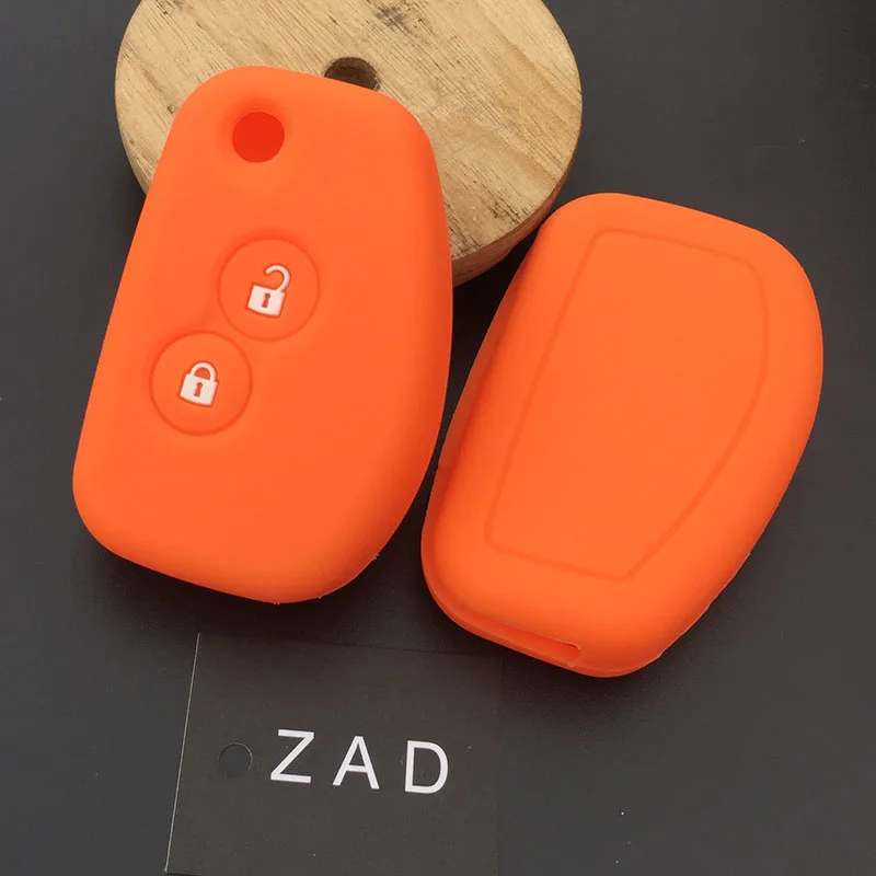 ZAD силиконовый резиновый чехол для ключа автомобиля RENAULT Clio Modus Espace 2 Кнопка |