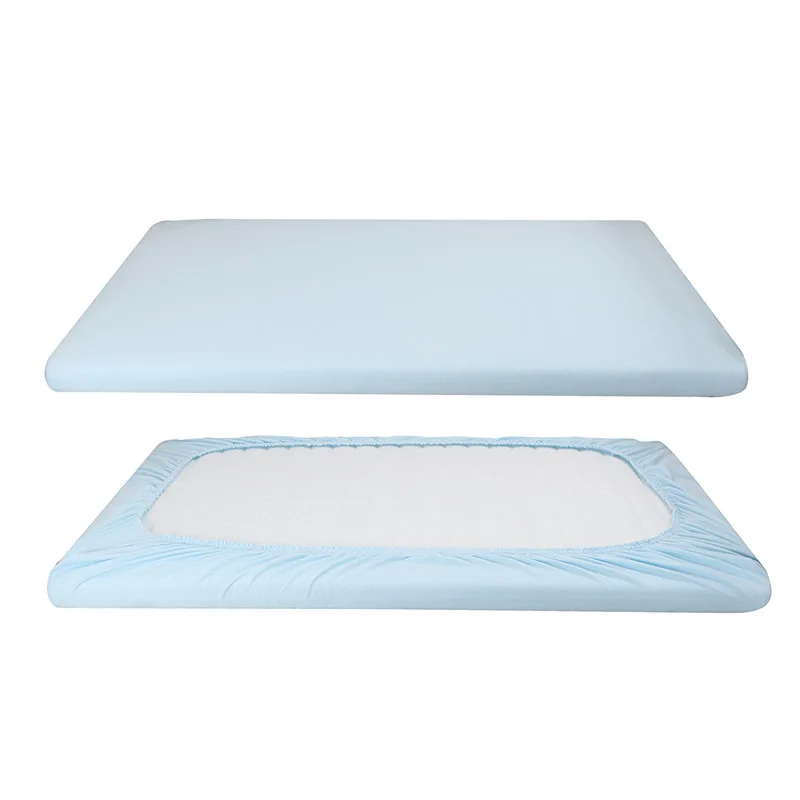 1 шт. покрывало для матраса трикотажное хлопковое однотонное детское постельное