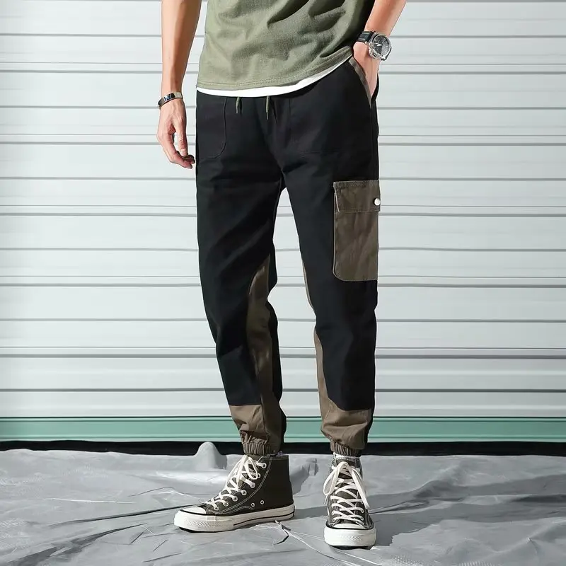 Мужские брюки-карго уличная одежда джоггеры брюки спортивные штаны мужские в