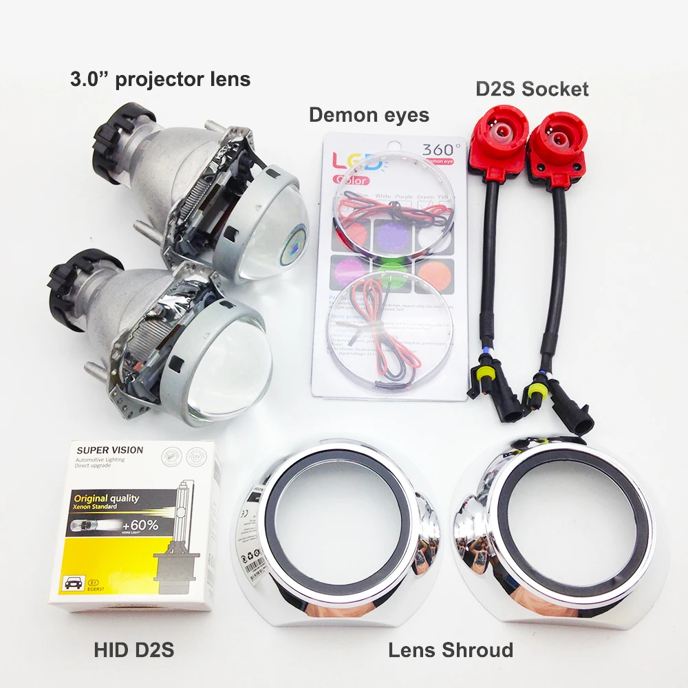 Комплект Ксеноновых линз для прожектора TAOCHIS Hella 3R G5 лампа HID Биксеноновая D2S D1S D3S