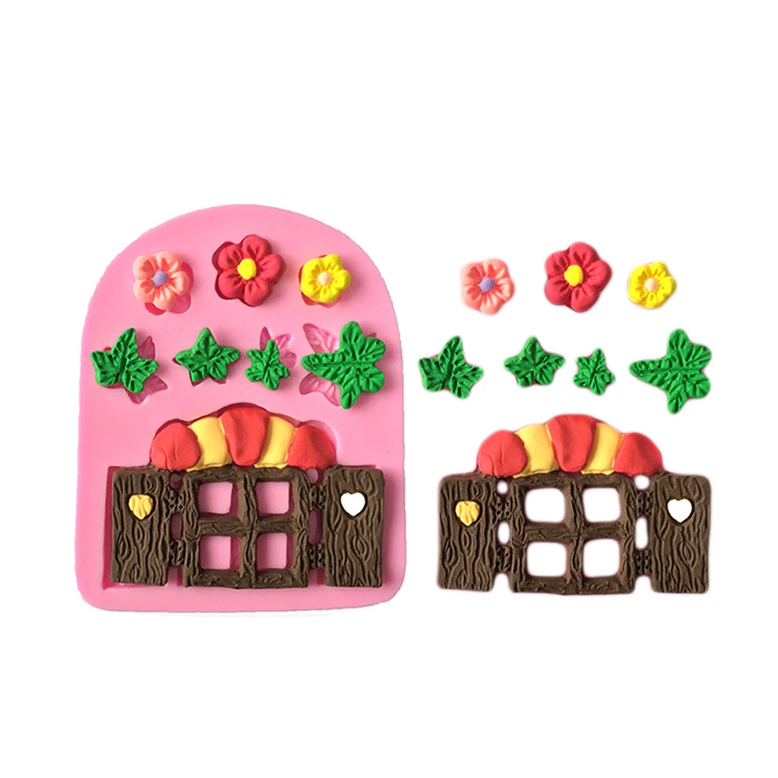 Симпатичный 3D Домик Феи силиконовые формы цветок лист Милая Улитка гриб помадка