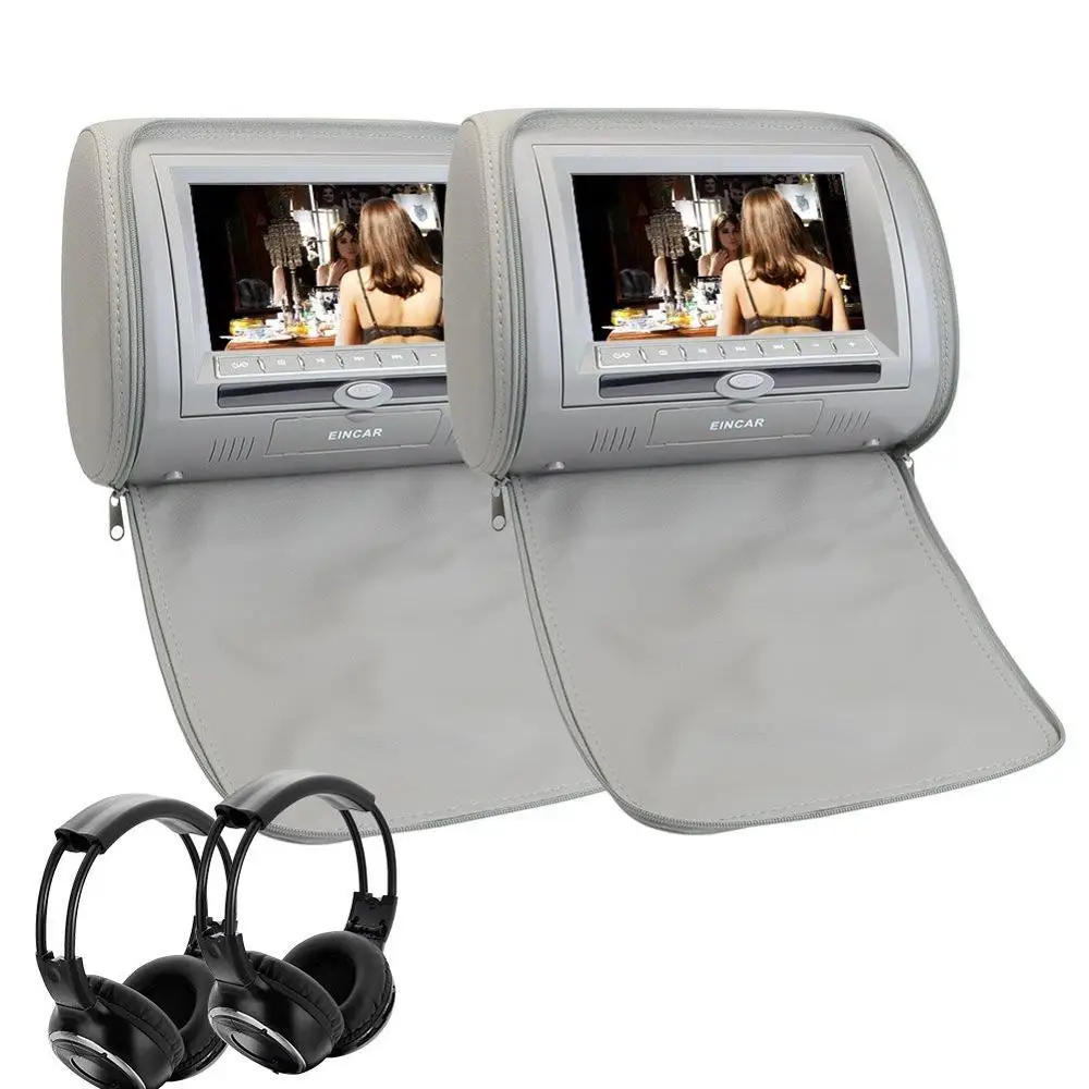 2x7 дюймов 800*480 TFT LCD Автомобильный подголовник монитор DVD плеер полный формат HD 1080P