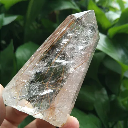 Рутилированный Кристал Острый камень камни с природными кристаллами Wicca Cristal Islande Пьер Naturelle Et crestaux целебный домашний декор. 117