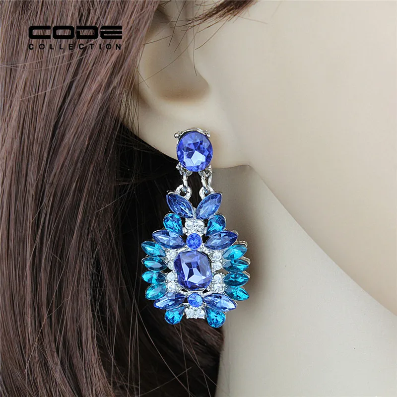 2018 роскошные свадебные украшения полный кристалл люстра серьги падения для Для