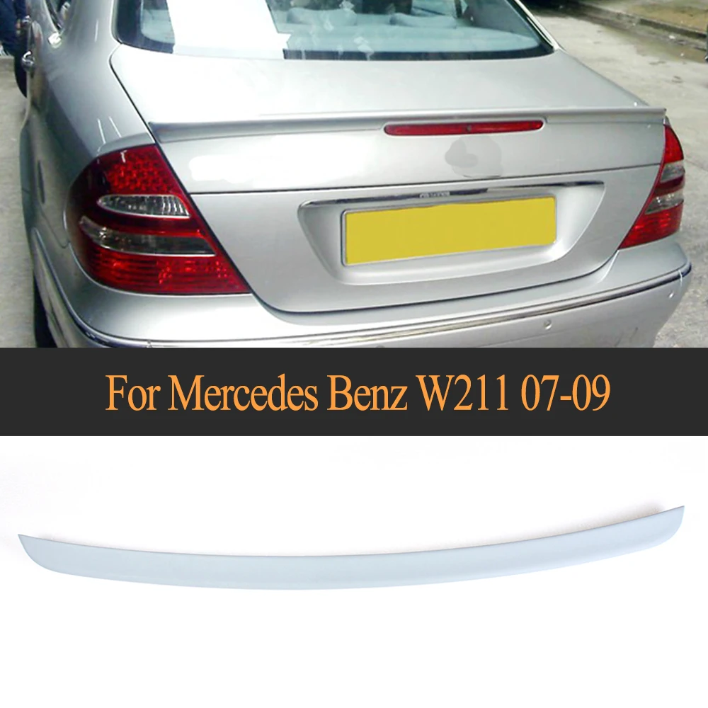 E Class серый спойлер из искусственной кожи для заднего багажника Mercedes Benz W211 E63 AMG E550