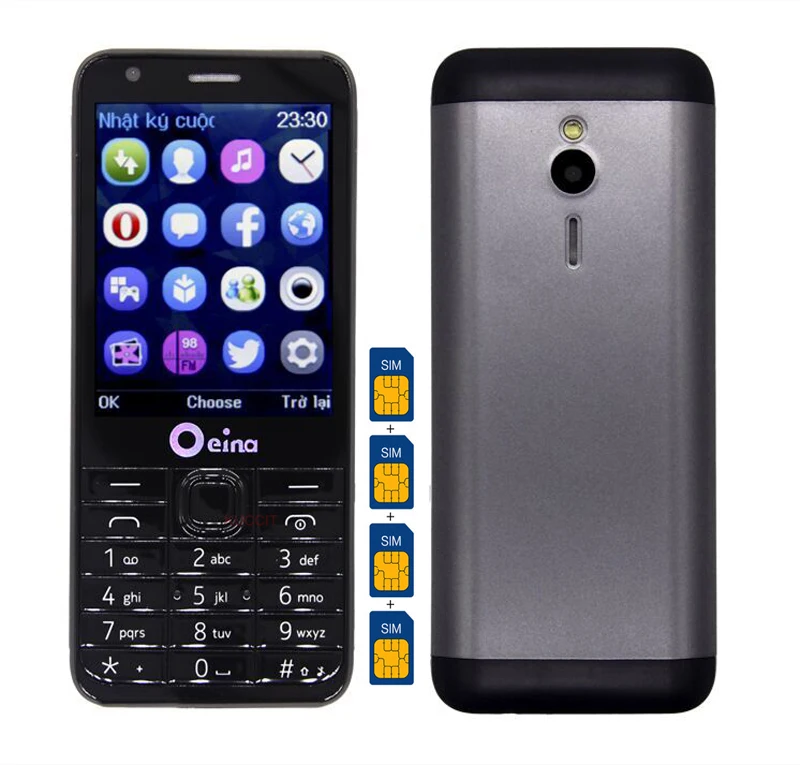 2017 Оригинал m230 4 Quad Sim карта мобильный телефон 2G GSM для пожилых людей и женщин 2 8