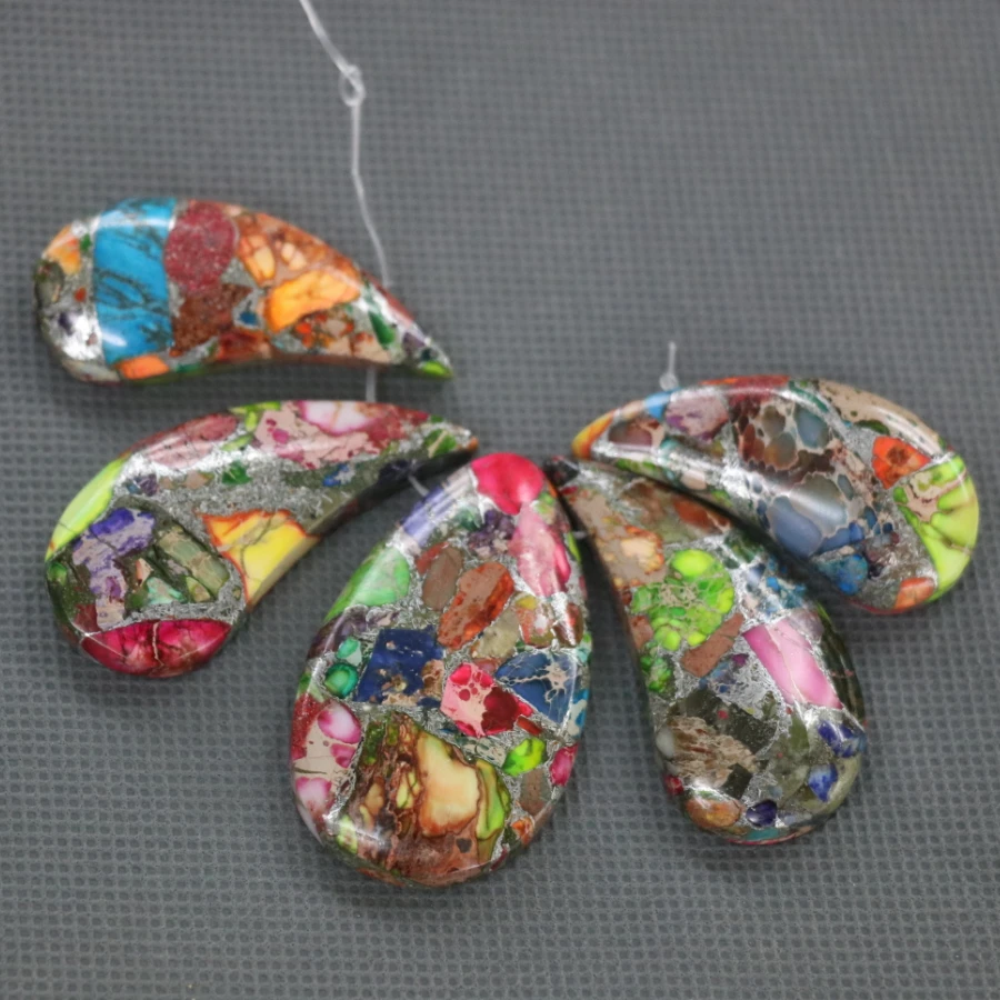 2 нити 10 шт Новое поступление синий Императорский камень подвеска бисер Топ