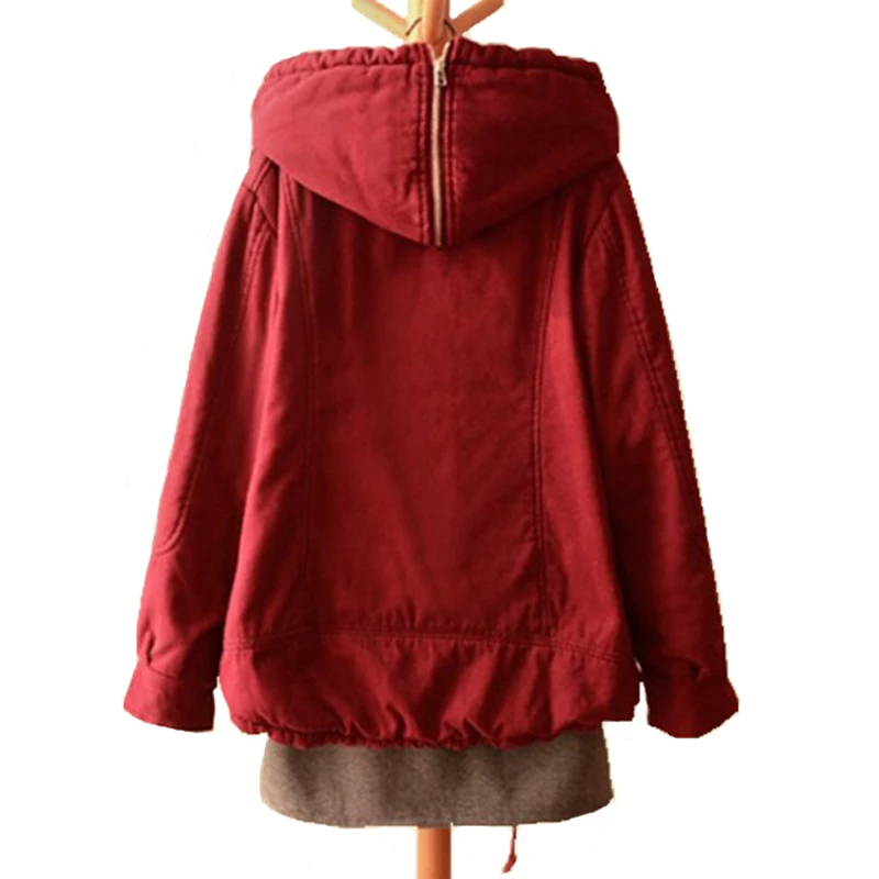 Зимние женские кашемировые ватные пальто с капюшоном женское повседневное