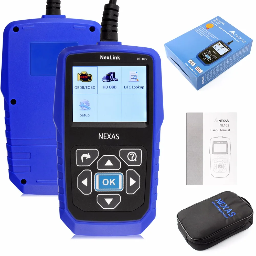 Диагностический сканер NEXAS NL102 OBDII для автомобилей и грузовиков|Диагностические