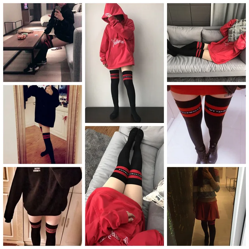 Торговая марка VETEMENTS принт героя сексуальных фантазий чулок 2019 для женщин
