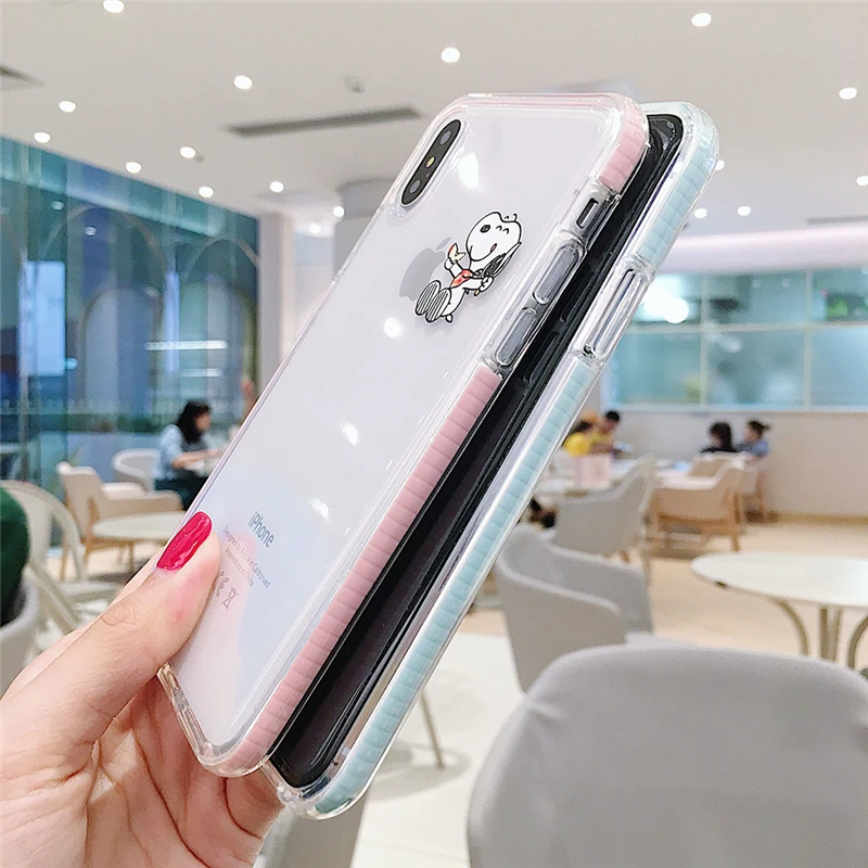 WTSZKL креативный чехол для телефона с рисунком из мультфильма Snoopy iphone Xs max Xr X 7 8 6 6s