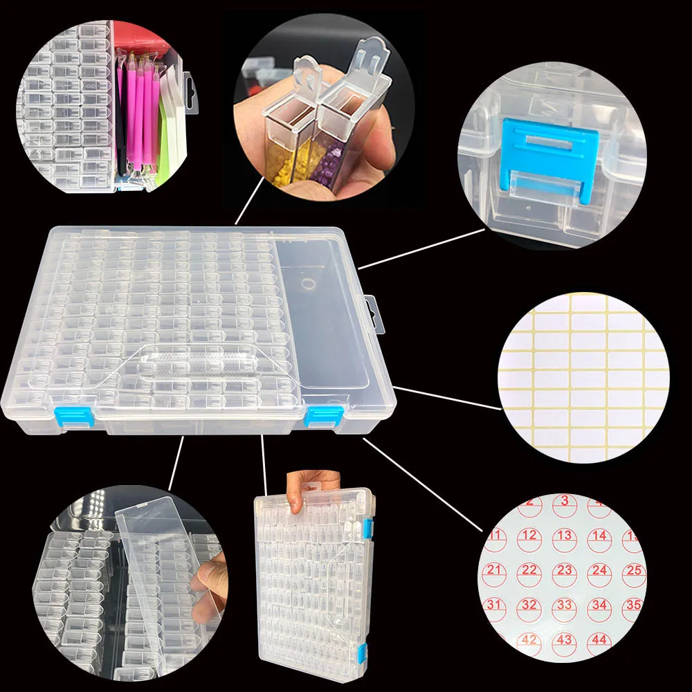 Пластиковый Регулируемый ящик для хранения аксессуаров алмазной живописи