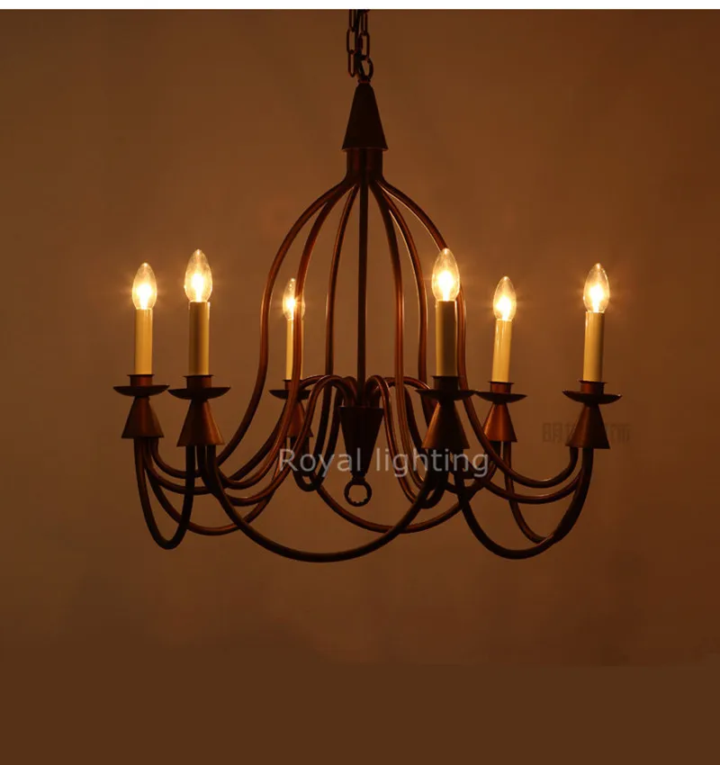Nordic rustic iron chandelier for coffee shop bedroom Bar warehouse vintage lighting living room garden hanging lamp | Лампы и