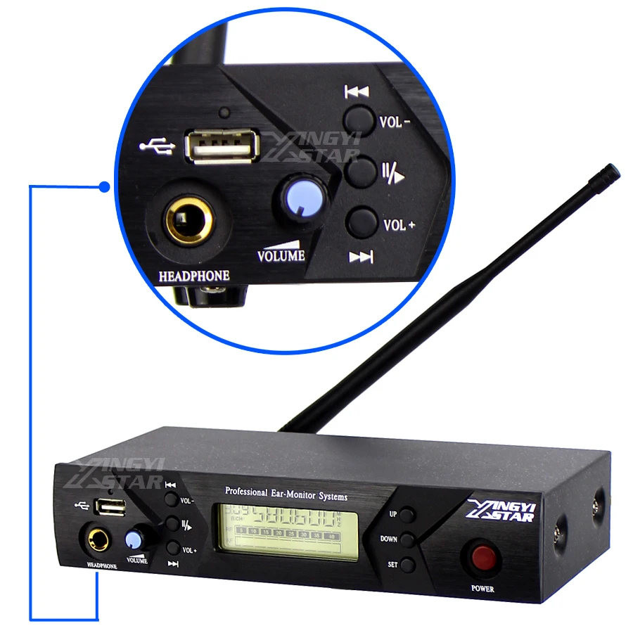 구매 EW300 IEM G3 Pro 모니터링 UHF 무선 인이어 헤드폰 무대 모니터 시스템, USB 송신기 및 6 수신기 DJ 믹서 콘솔