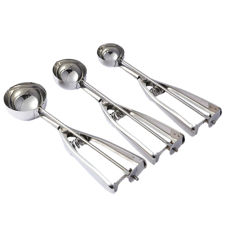 

2020 new 4cm/5cm/6cm Kitchen Ice Cream Scoop Potato Scoop Stainless Steel Spoon Ice Cream Ball Maker Kitchen Accessories