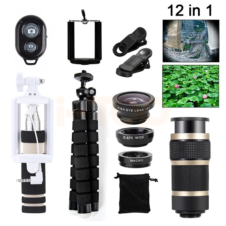 Новые 8X зум-объектив телеобъективов для IPhone Xiaomi Redmi 2 3 s 4 Примечание телескоп Fisheye