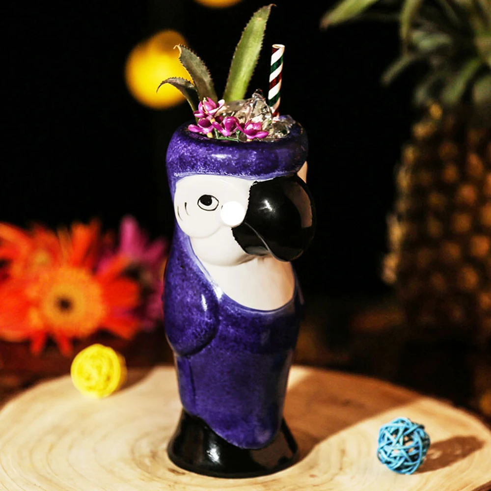 Кружки с изображением попугаев и гаваев кружка для коктейлей пива напитков вина