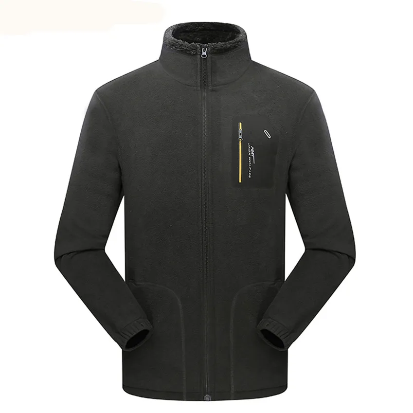 Men Army Green WindTaste мужские и женские Зимние флисовые куртки для походов, спорта на открытом воздухе, кемпинга, толстые тепловые треккинговые мужские лыжные куртки для альпинизма KA123 - Цвет: Men Army Green