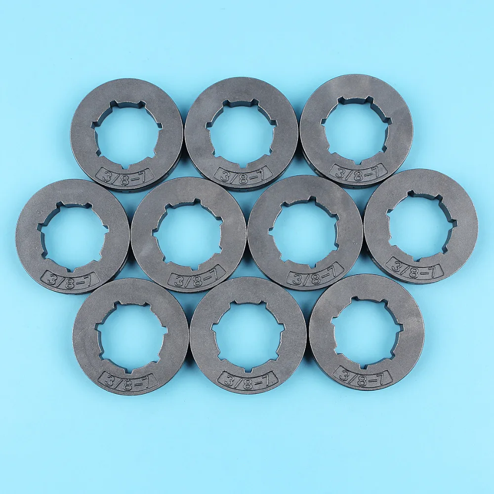 

10 шт. маленькая Звездочка обод 3/8 Picth 7T (SM7) для Husqvarna 55 51 50 154 254 257 455 460 262 262 XP бензопила для ранчо # Орегон 18720